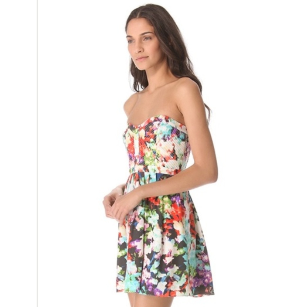 Parker Lily Strapless Floral Dress Size S